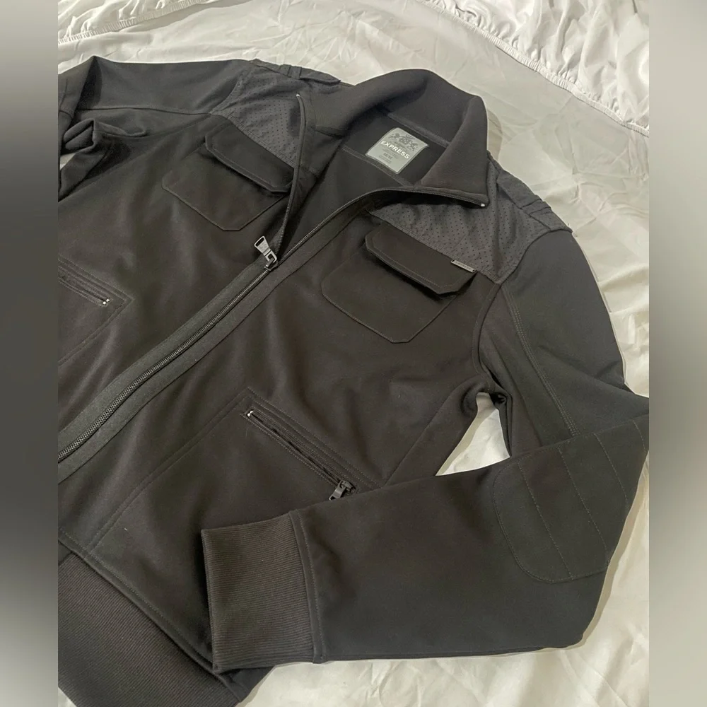 Express Men's Black Military Jacket